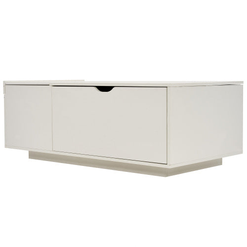 Lift Up Coffee Table - Coffee Table With Drawer - White