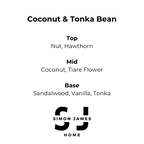 Coconut & Tonka Bean Handmade Soy Wax Candle - Luxurious Coconut Candle
