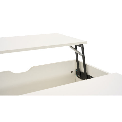Lift Up Coffee Table - Coffee Table With Drawer - White