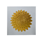 Emelia Gold Leaf & White Textured Canvas Wall Art
