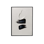 Regent Monochrome 3D Paint Stroke Effect Canvas Wall Art - II