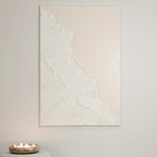 Toulouse Neutral Beach Waves Textured Canvas Wall Art